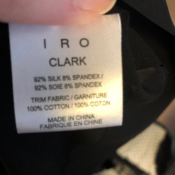 Black IRO silk mesh and embroidery tank top - Picture 4 of 5